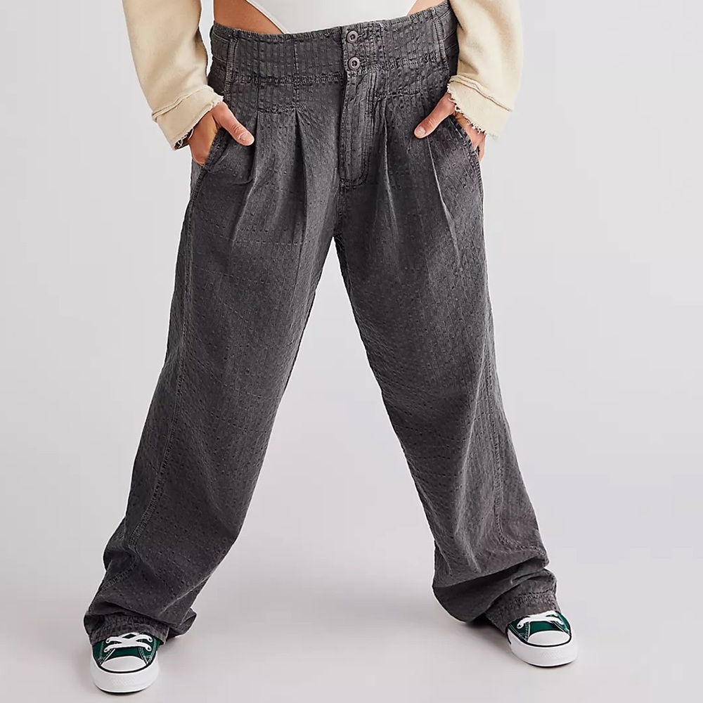 Free People Thin Line Straight Chino Pants NWOT